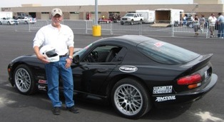 Amsoil Synthetic Oil and Filter Dealer Kent Whiteman with Amsoil Sponsored Dodge Viper at Miller Motorsports Park, Utah