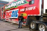 Amsoil snowmobile racing truck and Kent Whiteman Amsoil Dealer
