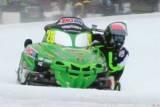 Amsoil synthetic oil sponsored snowmobile circle track racer 